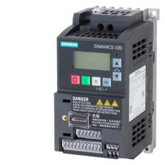 Siemens V20 1AC 220V frequency converter 0.12/0.25/0.37/0.55/0.75/1.1/1.5/2.2/3KW installed with basic operation panel